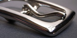細長バックル　　ツヤありシルバー