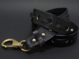 革ベルト・ファッションベルト 1枚革の編みこみ&大おきなナスカンのユニセックスモデル アンティークゴールドナスカン&無地ベース・ブラック 革ベルト・ファッションベルト 1枚革の編みこみ&大おきなナスカンのユニセックスモデル アンティークゴールドナスカン&無地ベース・ブラック