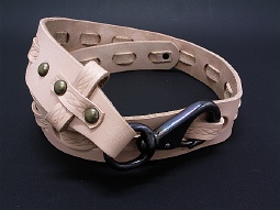 革ベルト・ファッションベルト 1枚革の編みこみ&大おきなナスカンのユニセックスモデル ブラックナスカン&無地ヌメベース・ナチュラル 革ベルト・ファッションベルト 1枚革の編みこみ&大おきなナスカンのユニセックスモデル ブラックナスカン&無地ヌメベース・ナチュラル