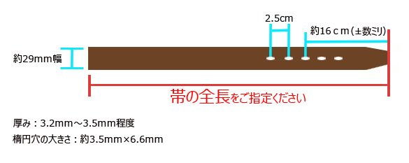 ベルト帯のみ　サイズ