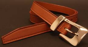 レディースベルト　茶のソフトレザーベルト