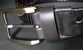 ベルト　修理　バックル付近の革パーツ修理